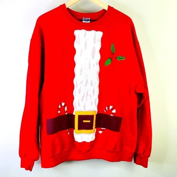Vintage Jerzees Christmas Santa Sweatshirt - Picture 1 of 3